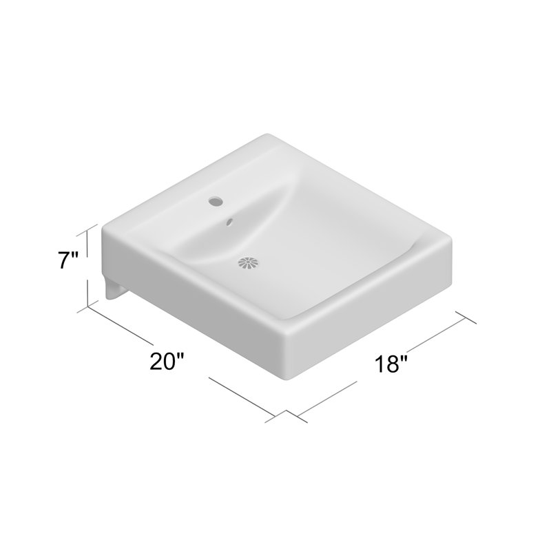 K20840 Kohler Soho Ceramic 20" Wall Mount Bathroom Sink with Overflow
